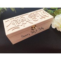 Personalisierte, Gravierte Aufbewahrungsbox Aus Holz - Bits Und Bobs Box, Knick Knack Box Maßgeschneiderte Holzboxen, Initialen Geschenke von Inakhi