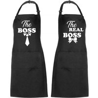 Schürze Set Erwachsene Backen Spaß Geschenk Familie Kreatives Kochen Personalisiertes Paar Mann Frau Valentinstag von Inakhi