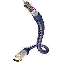 Inakustik HDMI Anschlusskabel HDMI-A Stecker, HDMI-A Stecker 10.00m Silber-Blau 0042310 Audio Return von Inakustik