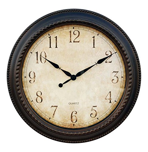 Inalsa Uhr, Kunststoff, braun, 40x40x4.3 cm von Inalsa
