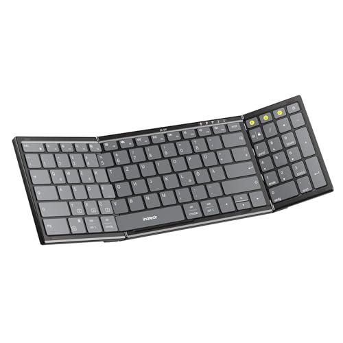 Inateck Faltbare Tastatur Kabellos,Klappbare Tastatur mit Ziffernblock mit 3 Kanälen,AI-Key,mit Ständer und Tasche,für iPad iPhone Mac Android Windows,Nomad N0135 Inateck Faltbare Tastatur Kabellos,Klappbare Tastatur mit Ziffernblock mit 3 Kanälen,AI-Key,mit Ständer und Tasche,für iPad iPhone Mac Android Windows,Nomad N0135 von Inateck