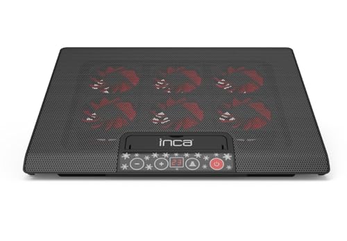 inca INC-601GMS Notebook Kühler mit 6 Lüftern | Laptop Kühlpad für 7-17 Zoll Laptops | Einstellbare Höhe | Rot LED Beleuchtung | Leise Gaming Kühler mit 2X USB & Anti-Rutsch | Kühlständer inca INC-601GMS Notebook Kühler mit 6 Lüftern | Laptop Kühlpad für 7-17 Zoll Laptops | Einstellbare Höhe | Rot LED Beleuchtung | Leise Gaming Kühler mit 2X USB & Anti-Rutsch | Kühlständer von İnca