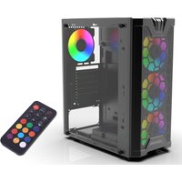 Inca - empousa Premium Computer case EMG-15XB 4x argb Lüfter led Glasscheibe schwarz von Inca