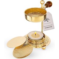 Goldener Räucherbrenner Mit Sieb Und Plättchen Räucherzubehör Für Harz Kräuter Langlebiger Metallbrenner Räucherwerk von Incensera