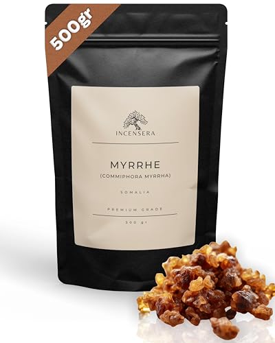 Myrrhe Räucherharz 500g – Hochwertiges Myrrhe Harz zum Räuchern | Naturreines Baumharz & Räucherwerk für Aromatherapie, Rituale & Entspannung von Incensera