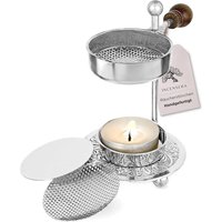 Silberner Räucherbrenner Mit Sieb Und Plättchen Traditionelles Räucherbrennerzubehör Robuster Hitzebeständiger von Incensera