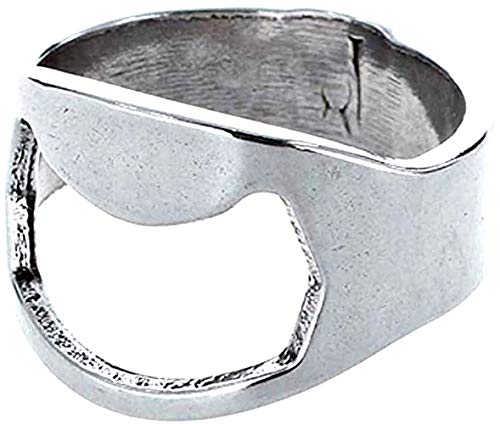 Flaschenöffner mit Ring - Getränke - Korkenzieher - Durchmesser 22 mm - Originelle Geschenkidee - Farbe Silber von Inception Pro Infinite