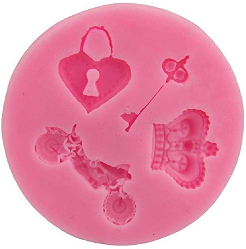 Silikon-Form Corona Schlüssel Motorrad Schloss Fondant Zuckermasse Dekoration Torten Pancakes Küche SA152 originell von Inception Pro Infinite