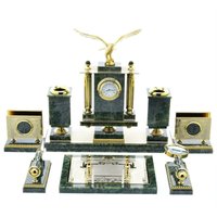 Schreibtisch-Set Für Den Kopf Der Jade Mit Vergoldung Bestes Geschenk Luxus-Schreibtisch-Set Erstaunliches Vipp von InciGallery