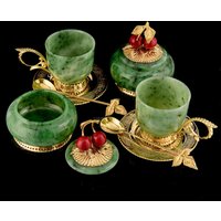 Tee Set Für 2 Personen "Kirsche" Schönes Graviertes Luxus Geschenk Bestes von InciGallery