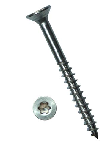 Edelstahl Spanplattenschrauben 4,5x60mm TX20 200 Stück Schrauben Holzschrauben Senkkopf VA V2A Torx Teilgewinde von Inconnu