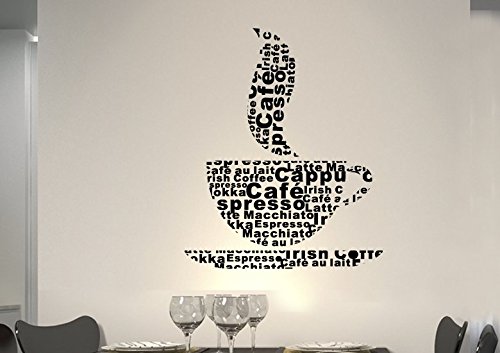 Wandtattoo wandaufkleber Aufkleber Wandsticker wall sticker Wohnzimmer Schlafzimmer Kinderzimmer KÜCHE 30 Farben zur Wahl Wandtext Wandwort Wandspruch spruch Zitat Küche Schriftzug CAFE COFFEE KAFFEE KÜCHE coffee wkf23(Visualisierung) von Unbekannt