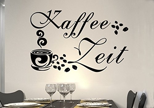 Wandtattoo wandaufkleber Aufkleber Wandsticker wall sticker Wohnzimmer Schlafzimmer Kinderzimmer KÜCHE 30 Farben zur Wahl Wandtext Wandwort Wandspruch spruch Zitat Küche Schriftzug CAFE COFFEE KAFFEE KÜCHE Herz wkf14(010 weiss, Größe1:ca.50x30cm ) von Inconnu