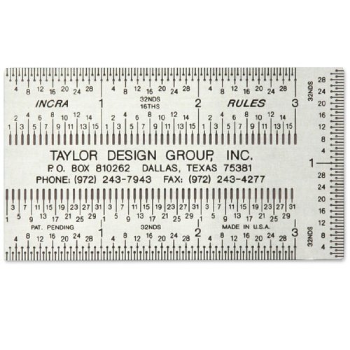 INCRA PKTRUL03 Precision Pocket Rule - 3-Inch by 2-Inch by Incra von Incra