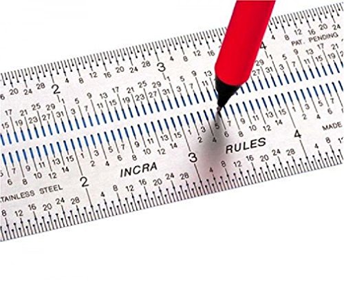 Incra RULE12 Incra Rules Markierungslineal, 30,5 cm, mehrfarbig von Incra