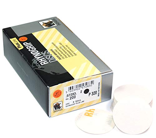 10 Stück Indasa Schleifscheiben 50mm ungelocht P60 bis P2000 wählbar (P120) von Indasa