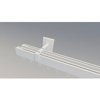 indeko Gardinenstange "Bern" 2 läufig-läufig Wunschmaßlänge Innenlauf Komplett-Set inkl. Gleitern und Montagematerial von Indeko