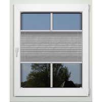 indeko Plissee "advanced" Lichtschutz mit Bohren verspannt Crushed-Optik, nach Maß von Indeko