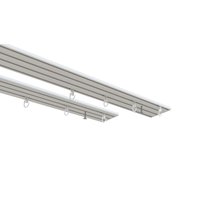 indeko Vorhangschiene "Wendeschiene" 3 läufig-läufig Innenlaufschiene 1- bis 4-läufig, Wunschmaßlänge von Indeko