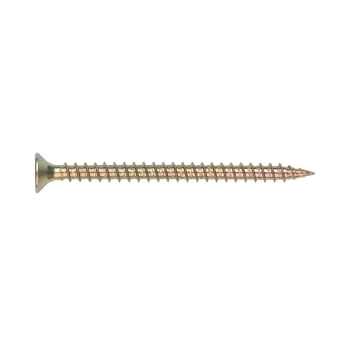 Index Fixing Systems BZTPPO40020 Spanplattenschraube mit Senkkopf TP-PO B mit PZ-Kreuzschlitz; galvanisch gelb verzinkt von INDEX A PERFECT FIXING