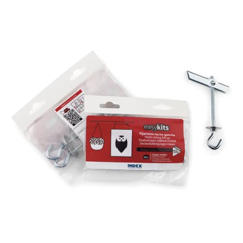 Index Fixing Systems EKHUEFTG Dübelset EasyKit | bestehend aus: 2 Kippdübel mit Schraubhaken, für Gipskartonplatten, für Gipskartonplatten | M6, Belastung bis 35kg, verzinkt, 2 Stück Index Fixing Systems EKHUEFTG Dübelset EasyKit | bestehend aus: 2 Kippdübel mit Schraubhaken, für Gipskartonplatten, für Gipskartonplatten | M6, Belastung bis 35kg, verzinkt, 2 Stück von INDEX A PERFECT FIXING
