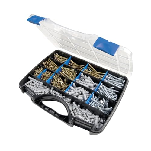 Index Fixing Systems MLTBOP101 Sortimentskoffer, 670-teilig Dübelset | bestückt mit: Flossendübeln TACON, Sechskant-Holzschraube, Spanplattenschrauben TP-PO B, Sortimentskoffer stapelbar von INDEX A PERFECT FIXING