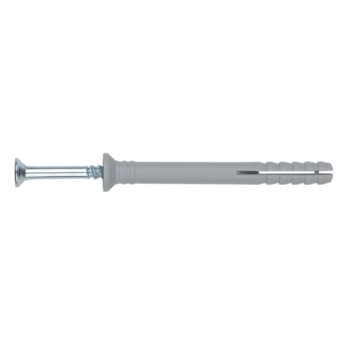 Index Fixing Systems tc-ca – Pack von 100 Dübel vormontierte clavables mit Schraube rosca-arpón und Senkkopf, verzinkt, Beschichtung Polyamid 6.6), TCCA05030 von INDEX A PERFECT FIXING