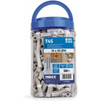 Index - Eimer mit Vierfach-Spreizdübel für alle Arten von Materialien - Nylon Ø6 x 30 - Eimer mit 1000 Stück von Index