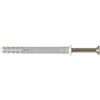 Nageldübel Schlagdübel 8 x 60 mm Senkkopf mit Schraube Bohr ø 8 mm verzinkt von Index