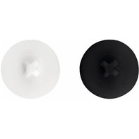 Packung mit 1000 Stück - Schwarz-weiße Kappe für PVC-71-Schrauben 4,8 Weiß von Index
