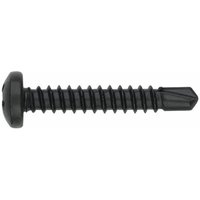 Schraubenzieher-Vis mit Gewinde für Blech und PVC – Kopf mit Kugelkopf – Phillips-Antrieb – Schwarz verzinkt 3,5 x 13 – Packung mit 1000 Stück Schraubenzieher-Vis mit Gewinde für Blech und PVC – Kopf mit Kugelkopf – Phillips-Antrieb – Schwarz verzinkt 3,5 x 13 – Packung mit 1000 Stück von Index