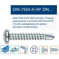 Selbstbohrende Schraube 7504-N HP geschwenkt PH2 3,9x19 ABR3919 von Index