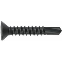 Selbstbohrschrauben mit Gewinde für Blech und PVC – Senkkopf – PH-Antrieb – Schwarz verzinkt 4,8 x 25 – Packung mit 500 Stück Selbstbohrschrauben mit Gewinde für Blech und PVC – Senkkopf – PH-Antrieb – Schwarz verzinkt 4,8 x 25 – Packung mit 500 Stück von Index