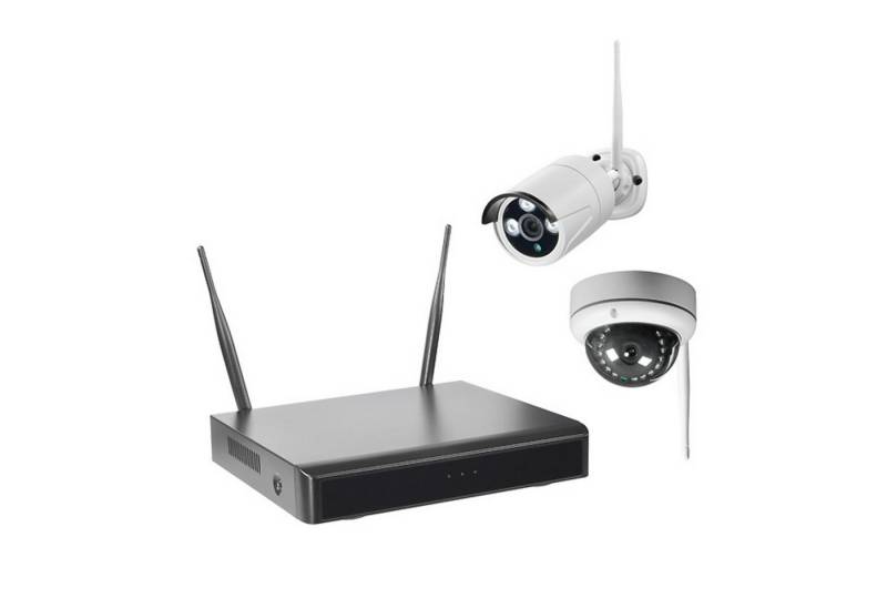 Indexa WLAN-NVR mit 2 Außenkameras 1TB HDD WiFi Gefahrenmeldeanlage von Indexa
