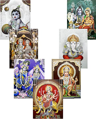 Großhandel 100 Stück Hindu Götter und Göttin Nachdruck Poster: Größe – 22,9 x 27,9 cm von India Crafts