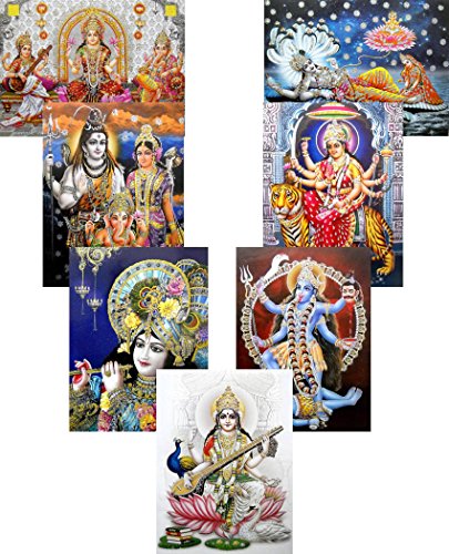Großhandel von 50 Hindu Götter und Göttin Nachdruck Poster: Größe – 22,9 x 27,9 cm von India Crafts