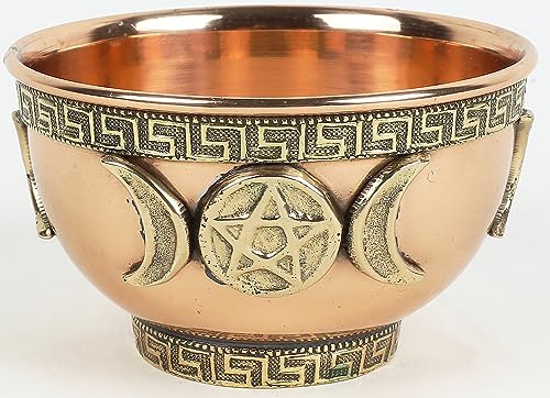 Indian Consigners Kleine Altar Hexerei Servierschüssel, Offering oder Smudging Bowl (Triple Moon Bowl) von Indian Consigners