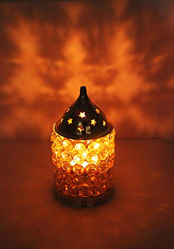 IndianArtVilla Akhand Jyot Kristall Diya Öl Puja Lampe Home Temple Decor Diwali Geschenk Artikel 11cm von Indian Art Villa