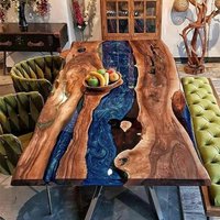 Akazienholz Epoxy Harz Tisch Fluss Design, Handmade Home Decor von IndianArtistArt
