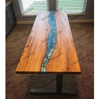 Holzkonsole Tischplatte/Epoxy Konsole Handgemachte Resin Konsolentisch Für Büro Und Wohnkultur von IndianArtistArt