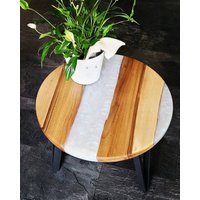 Holzmöbel Tischplatte/Runde Für Büro Holz Epoxy Tisch Wohnzimmer Idee Deko von IndianArtistArt