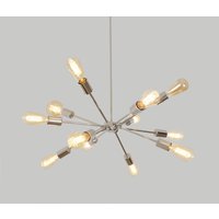 12 Lichter Messing Sputnik Starburst Kronleuchter Mid Century Vorrichtung von IndianHandyShop