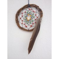 Natürliche Traumfänger, Rot, Grün, Gelb - Ref Dc 140318 von IndianHeritageArts