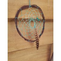 Natürliche Türkis Und Weiße Baumwolle Traumfänger - Ref Dc 180804 von IndianHeritageArts