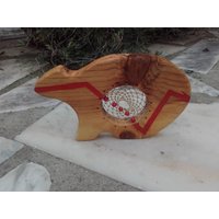 Zuni-Bär-Traumfänger - Naturholz, Ref Dc 161101 von IndianHeritageArts