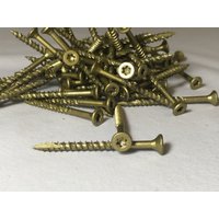 Menge 100 8X2 Power Pro Deck Schrauben Hillman Fasteners 1000Hr Flachkopf Außen Holzschrauben # 8 X 2 von IndianaLighting