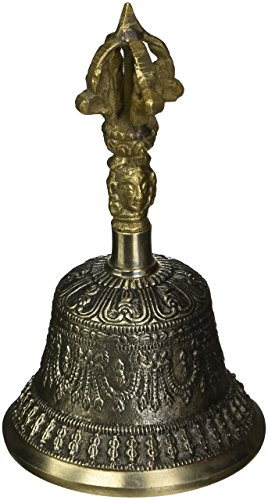 Indianbeautifulart Antike tibetanische Religiuse Messingqualitats Glocke Handmade Vajra Dorje Gebetsglocke von Indianbeautifulart