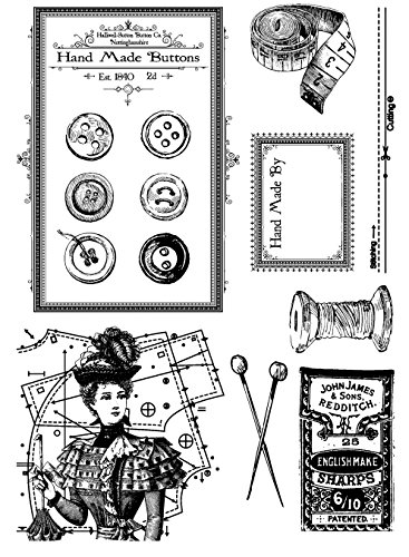 IndigoBlu Cling Mounted Stamp 8"X5.5"-In Stitches von IndigoBlu