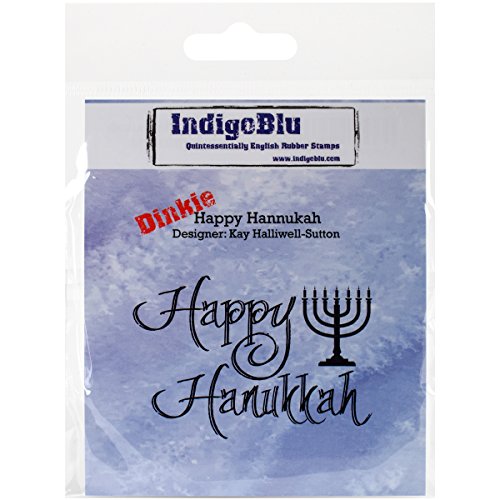 IndigoBlu selbst montiert Stempel 3 Zoll x 3 Zoll Happy Hannukah von IndigoBlu