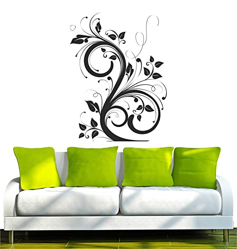INDIGOS UG Wandtattoo Wohnzimmer w659 schöne Tribal Blatt Wandaufkleber 80x60 cm schwarz - Dekoration Fensterfolie - Kinderzimmer Schlafzimmer Küche Badezimmer Büro INDIGOS UG Wandtattoo Wohnzimmer w659 schöne Tribal Blatt Wandaufkleber 80x60 cm schwarz - Dekoration Fensterfolie - Kinderzimmer Schlafzimmer Küche Badezimmer Büro von INDIGOS UG